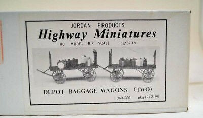 Jordan 360-301 HO Depot Baggage Wagons