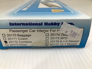 IHC 20172 HO Scale Heavyweight Interior for IHC Passenger Cars Combine
