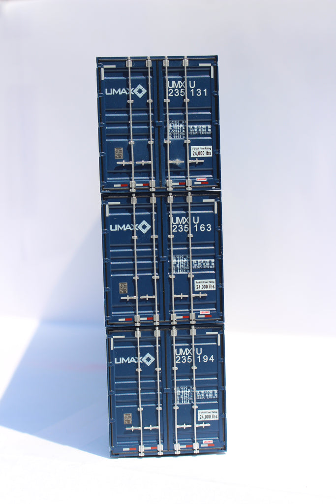 JTC Model Trains 953030 HO Umax 53' 8-55-8 High Cube Container (Set of 3)