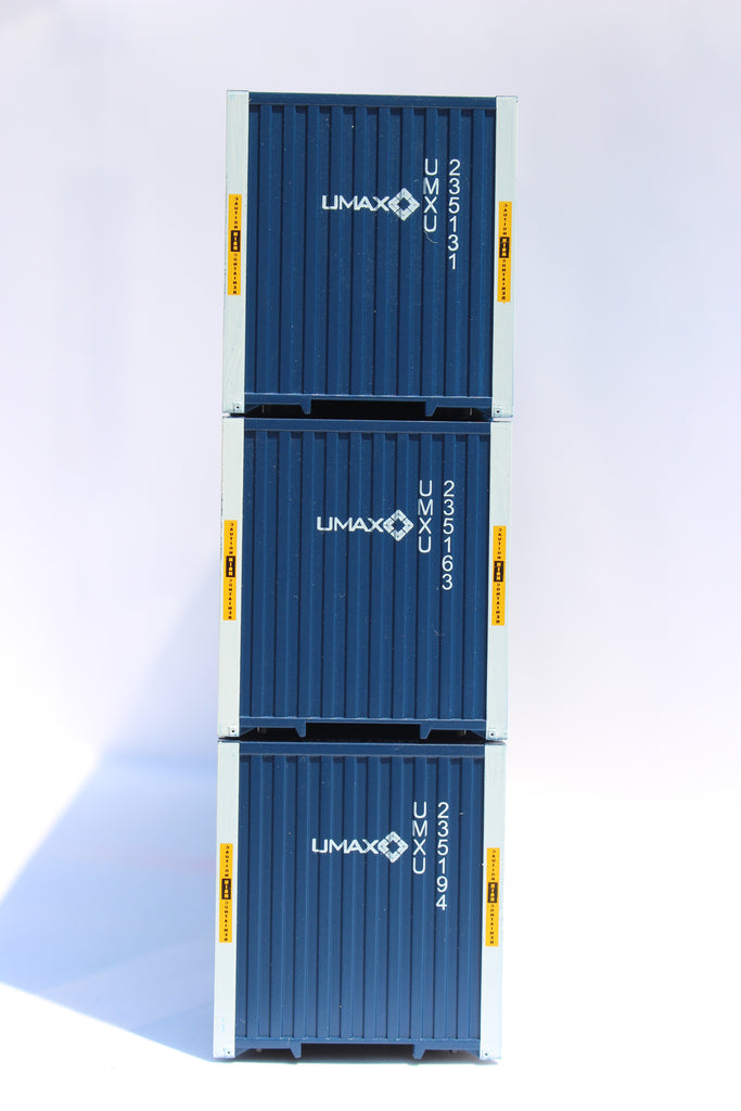 JTC Model Trains 953030 HO Umax 53' 8-55-8 High Cube Container (Set of 3)