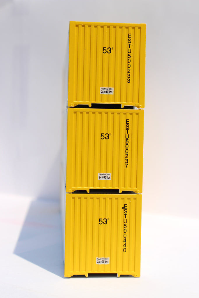 JTC Model Trains 953029 HO Estes 53' 8-55-8 High Cube Container (Set of 3)