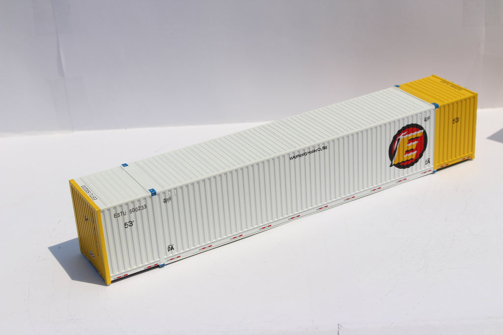 JTC Model Trains 953029 HO Estes 53' 8-55-8 High Cube Container (Set of 3)