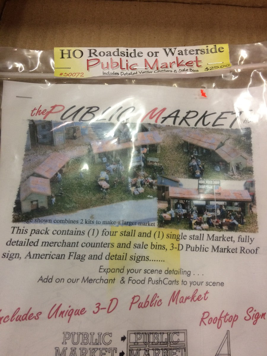 Model Tech Studios 50072 HO Roadside or Waterside Market Kit