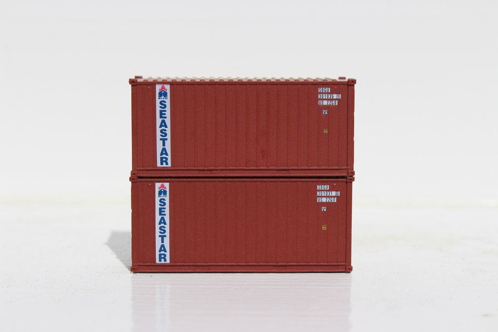 JTC Model Trains 205343 N Sea Star 20'' Standard Height Corrugated-Side Containe