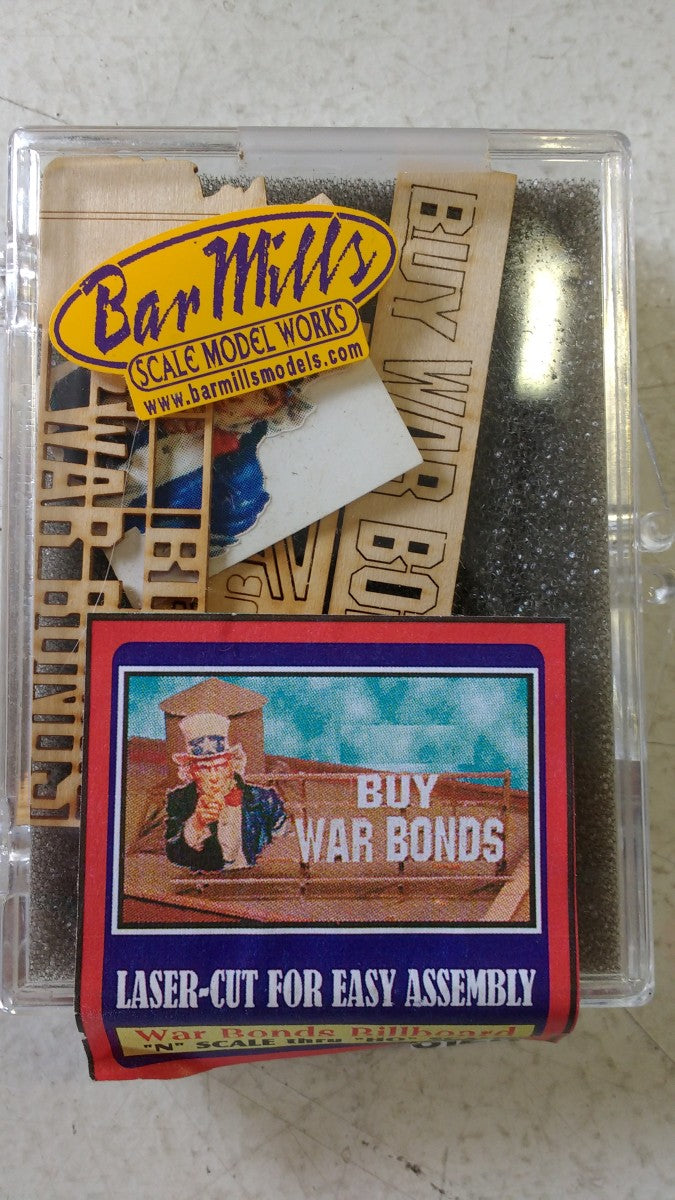 Bar Mills 0125 N Scale War Bonds Billboard Kit