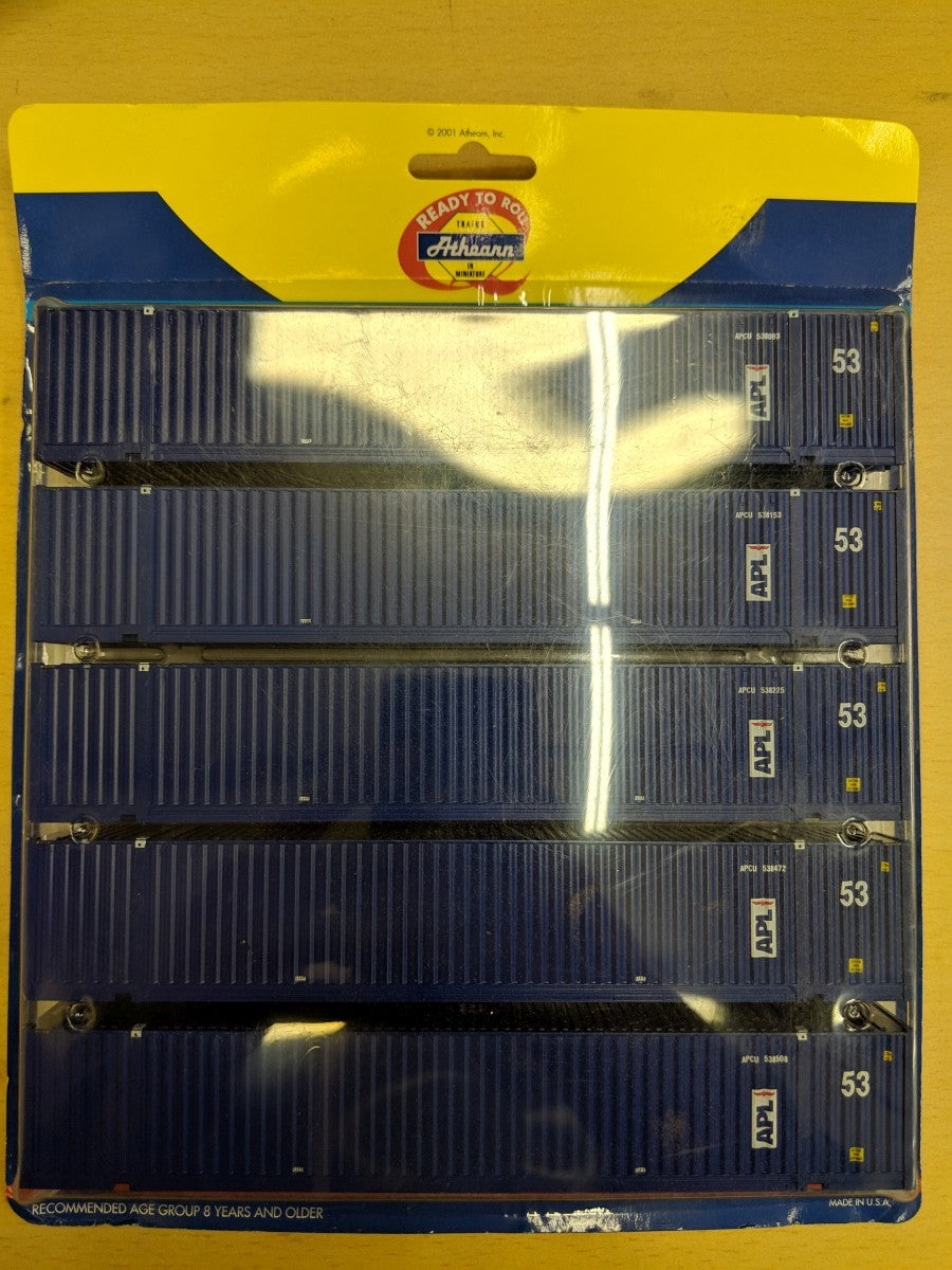 Athearn 02664 53' APL Jindo Container (Pack of 5)