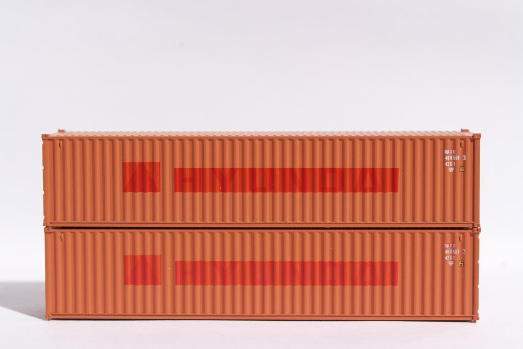 JTC Model Trains 405319 N MAXU 40' Standard Corrugated Container (Pack of 2)