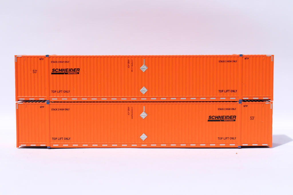 JTC Model Trains 537004 N Schneider National 53' HC 8-55-8 Corrugated Containers