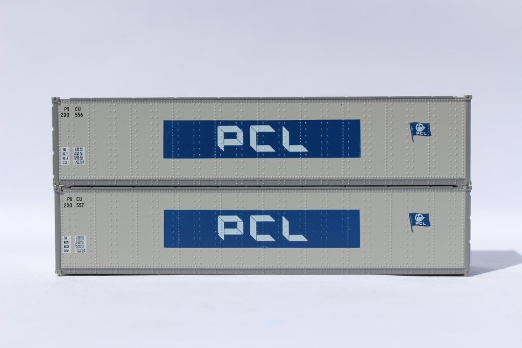JTC Model Trains 405661 N PCL 40' Std Height Smooth-Side Container (Pack of 2)