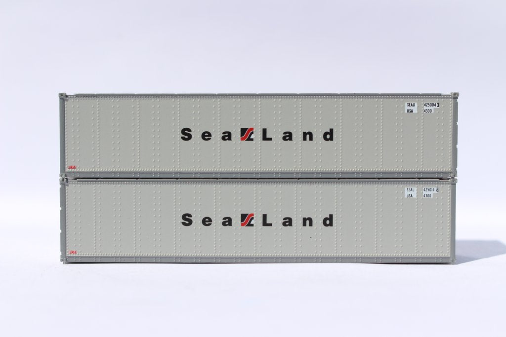 JTC Model Trains 405662 N Sealand 40' Std Smooth-Side Container (Pack of 2)