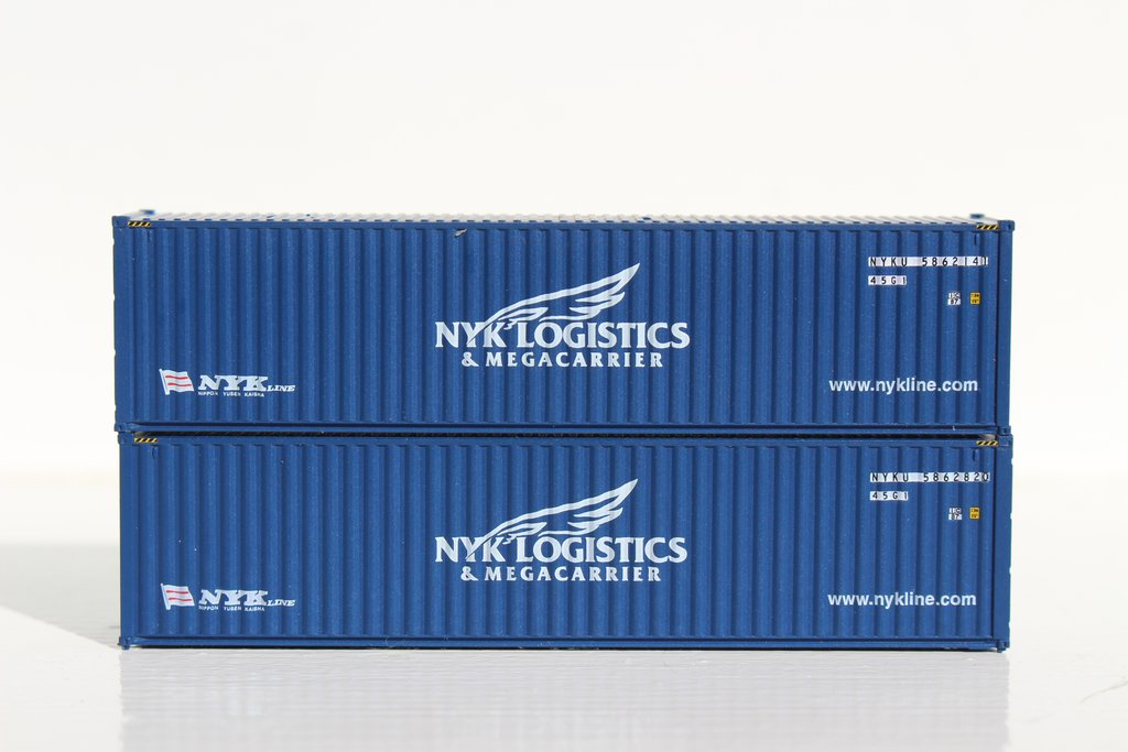 JTC Model Trains 405014 N NYK Logitics 40' High Cube Container (Pack of 2)