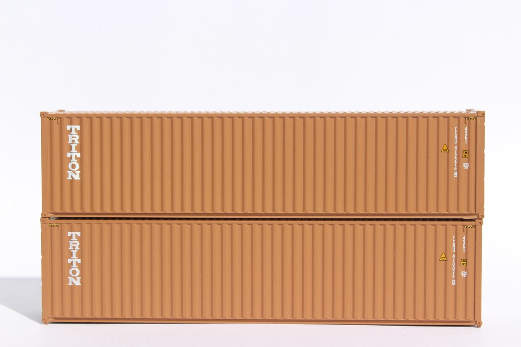 JTC Model Trains 405049 N Triton 40' High Cube Container (Pack of 2)