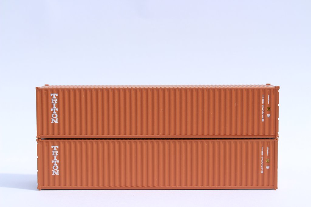 JTC Model Trains 405317 N Triton 40' Standard Corrugated Container (Pack of 2)