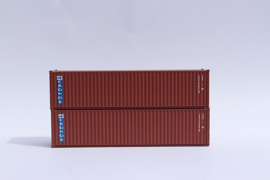JTC Model Trains 405016 N Cronos 40' High Cube Container (Pack of 2)