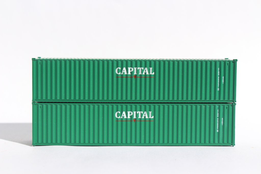 JTC Model Trains 405335 N CAPITAL CLHU 40' Standard Container (Pack of 2)