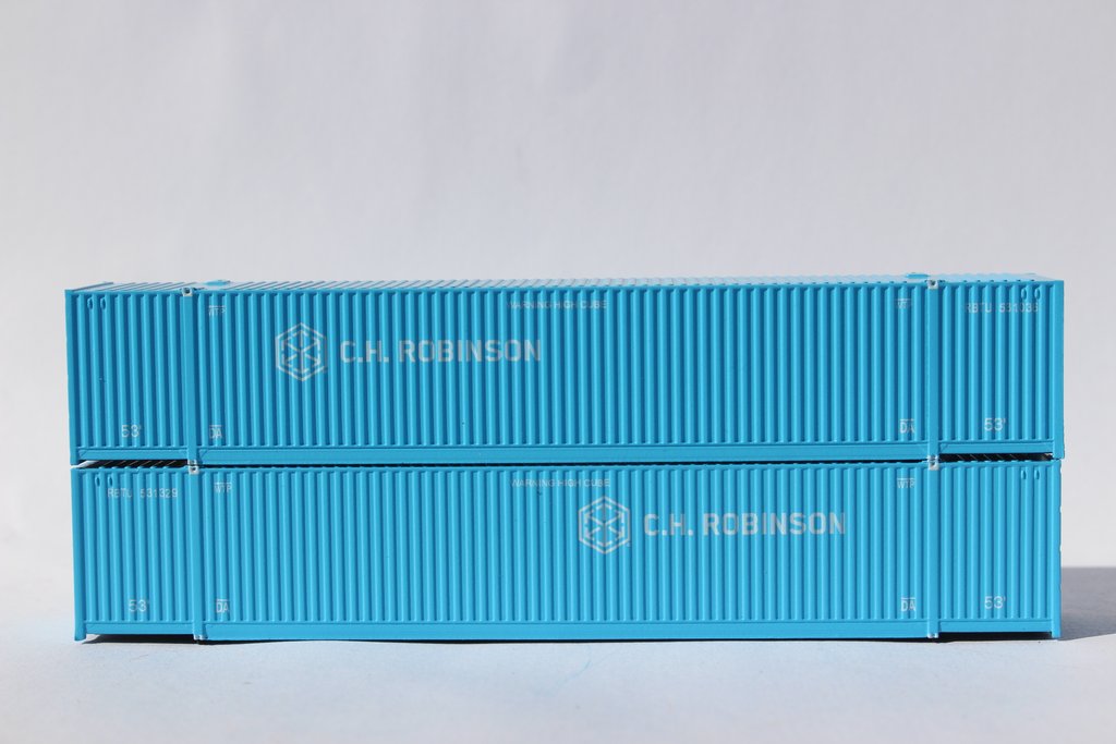 JTC Model Trains 537006 N CH Robinson 53' High Cube 8-55-8 Container (Pack of 2)