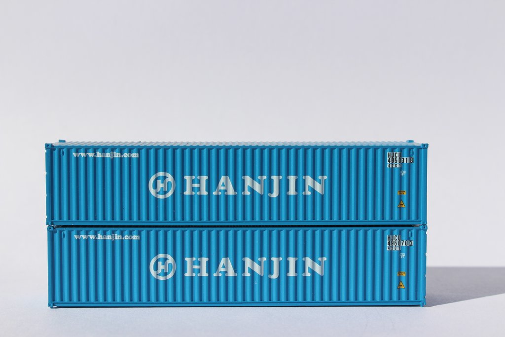 JTC Model Trains 405320 N Hanjin 40' Standard Corrugated Container (Pack of 2)