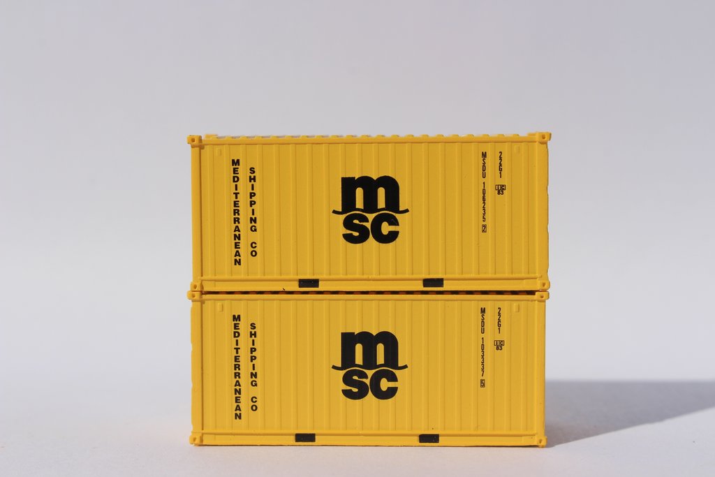 JTC Model Trains 205380 N MSDU MSC 20'' Corrugated Side Eco-Container ...