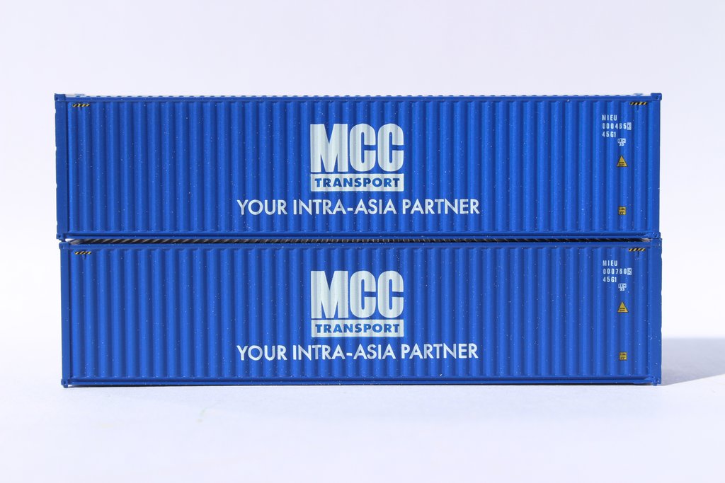 JTC Model Trains 405115 N MCC Transport 40' Corrugated Containers (Pack of 2)