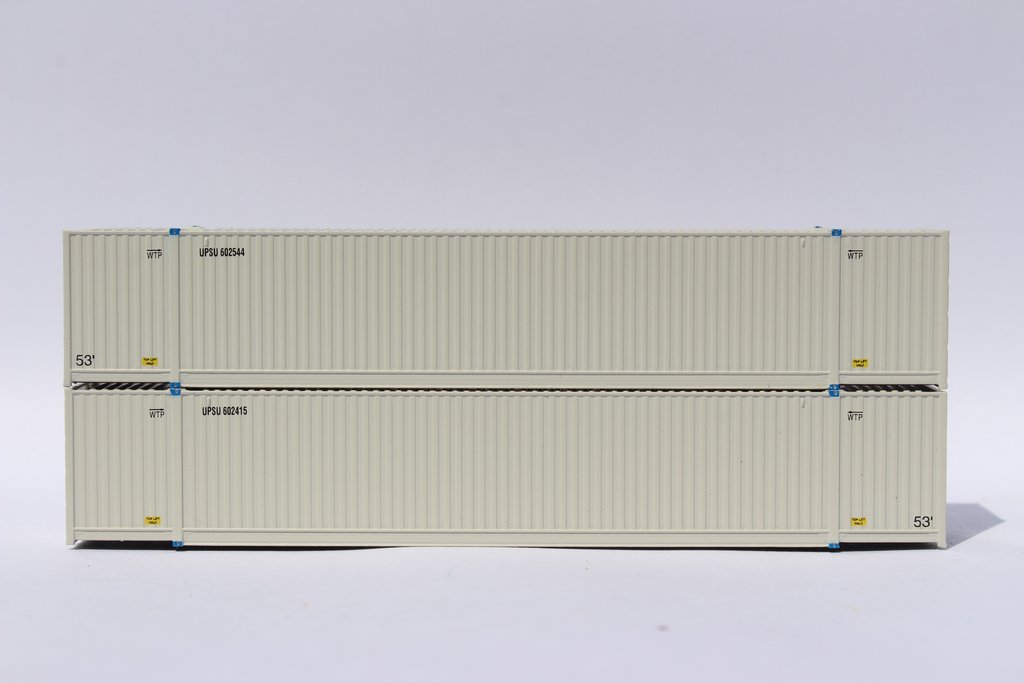JTC Model Trains 537016 N UPS 53' Corrugated Side Containers (Pack of 2)