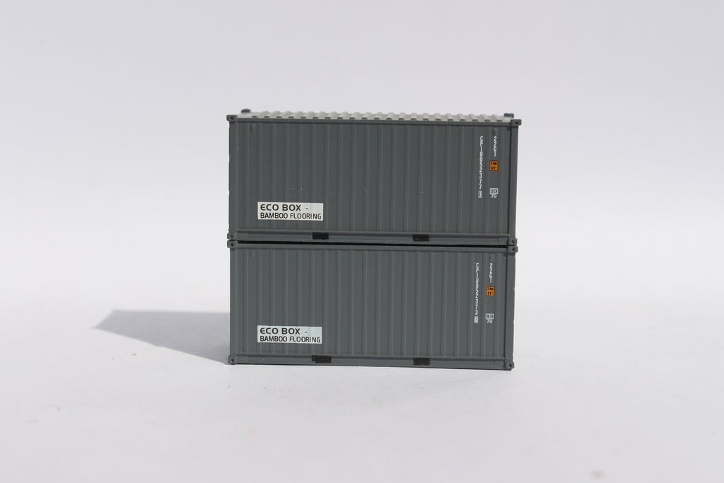 JTC Model Trains 205432 N CPI ECO Box 20' Standard C.S. Container (Pack of 2)