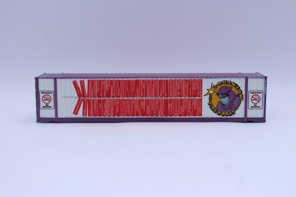 JTC Model Trains 485023 N Phantom Fireworks 48' High Cube Corrugated Container