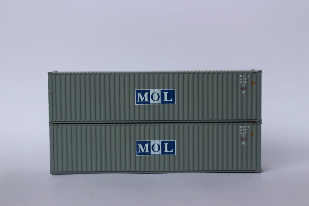 JTC Model Trains 405051 N MOL Initial 40' High Cube C.S. Container (Pack of 2)