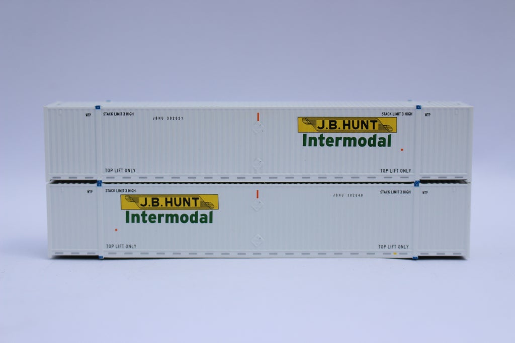 JTC Model Trains 537044 N JB Hunt 53' 8-55-8 HC Container Set #4 (Pack of 2)