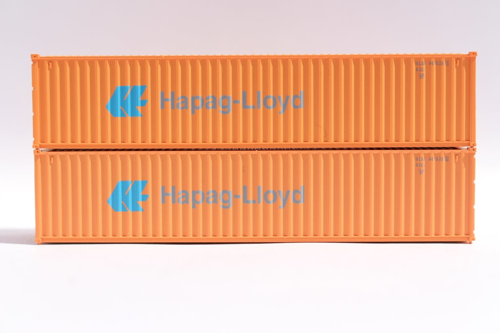 JTC Model Trains 405349 N Hapag-Lloyd 40' Faded Std Steel Container (Pack of 2)