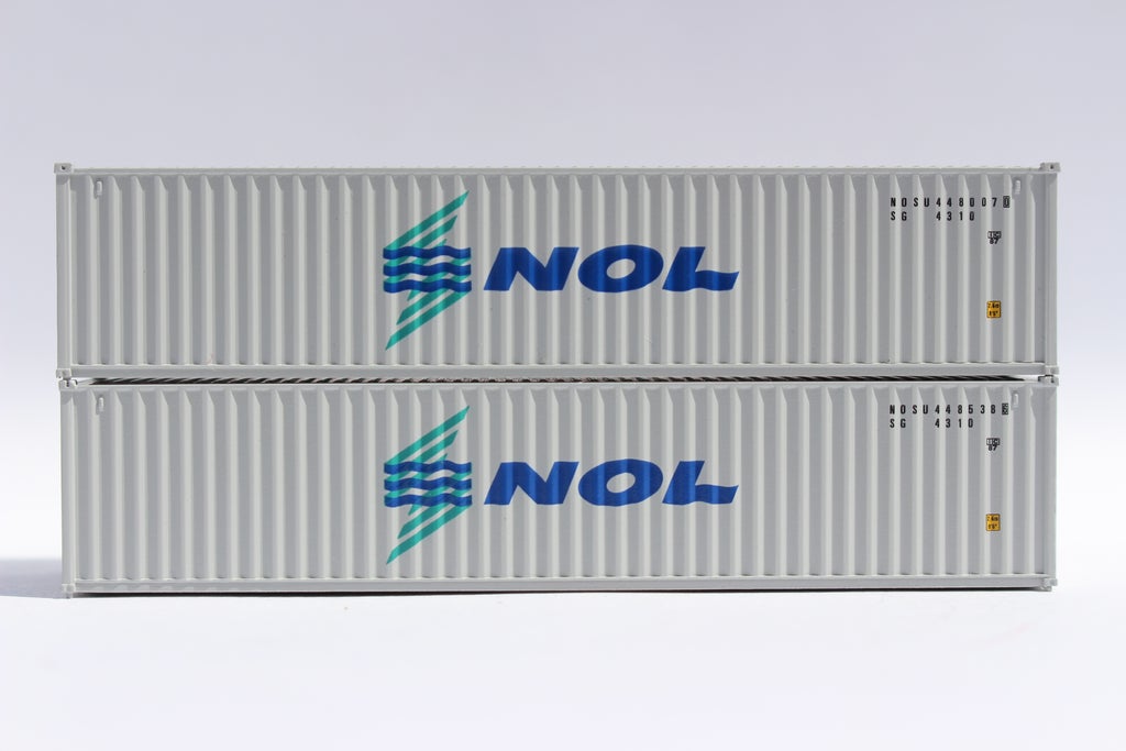 JTC Model Trains 405343 N NOL 40' Std Height C.S. Steel Container (Pack of 2)