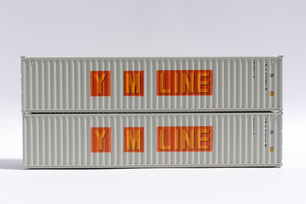 JTC Model Trains 405345 N YM Line Early 40' Standard Steel Container (Pack of 2)