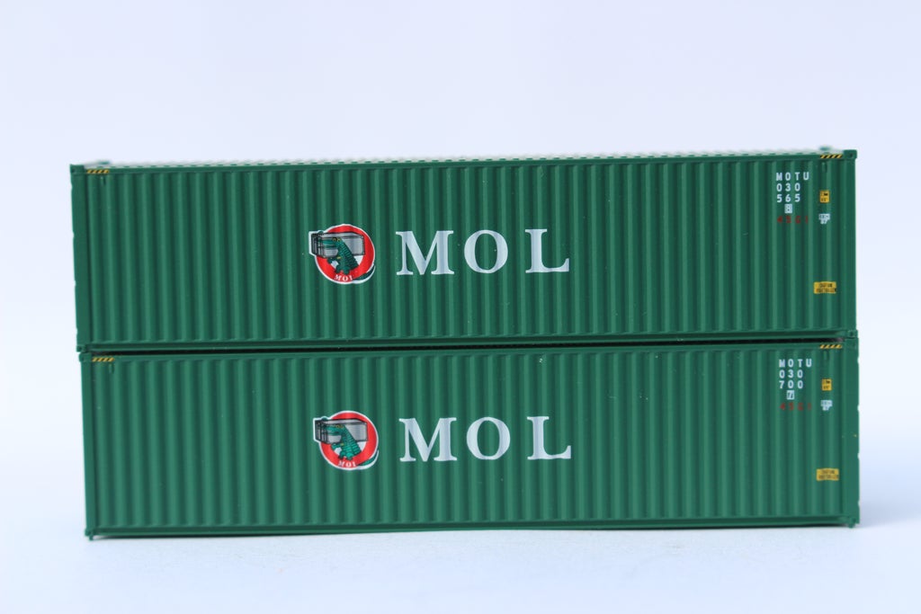 JTC Model Trains 405149 N MOL Gator 40' High Cube C.S. Container (Pack of 2)