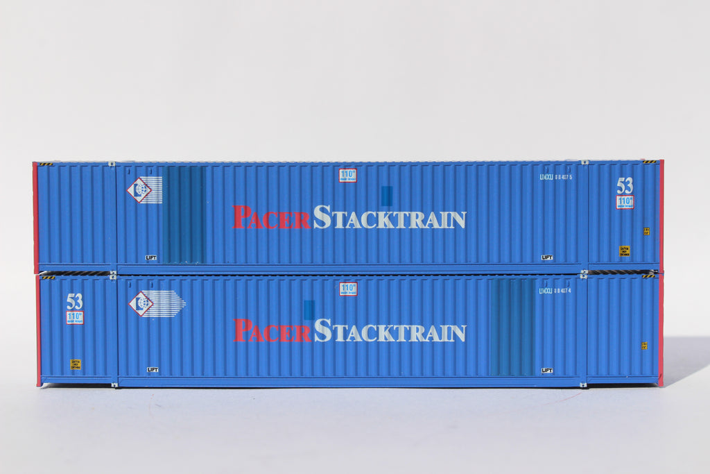 JTC Model Trains 535061 N UMAX 53' HC 6-42-6 Corrugated Containers (Set of 2)