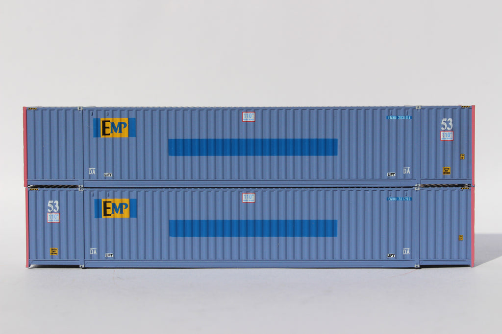 JTC Model Trains 535095 N EMP 53' HC 6-42-6 Corrugated Containers (Set of 2)