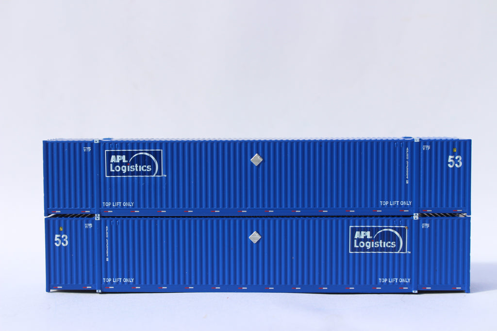 JTC Model Trains 537020 N APL Logistics 8-55-8 Corrugated 4VI Container Set #1