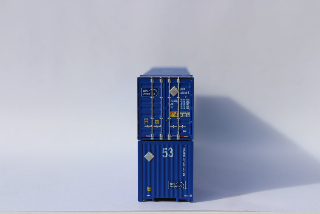 JTC Model Trains 537020 N APL Logistics 8-55-8 Corrugated 4VI Container Set #1