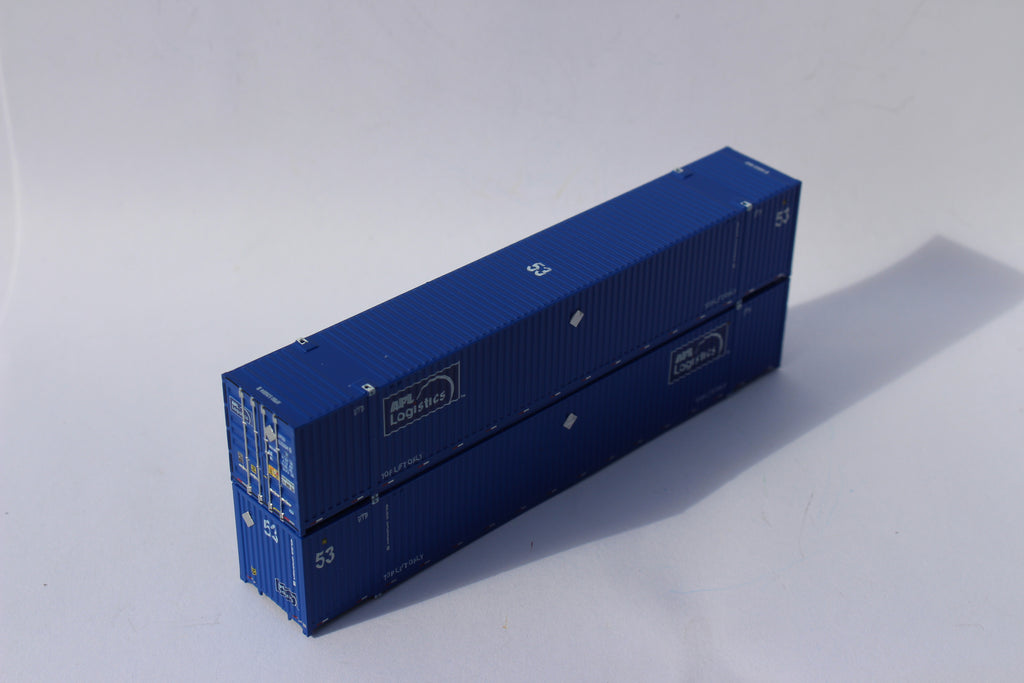 JTC Model Trains 537020 N APL Logistics 8-55-8 Corrugated 4VI Container Set #1