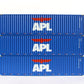 JTC Model Trains 953052 HO APL Ocean 53' Containers with IBC Castings (Set of 3)