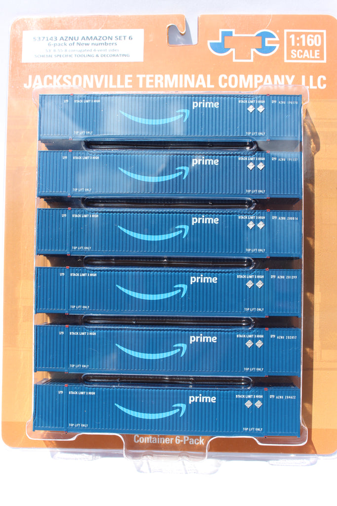 JTC Model Trains 537143 N Amazon 8-55-8 CMIC Body Container Set #1 (Set of 6)