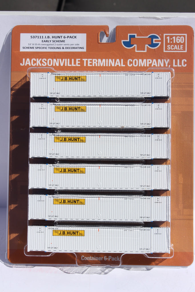 JTC Model Trains 537111 N JB Hunt 53' High Cube Corrugated