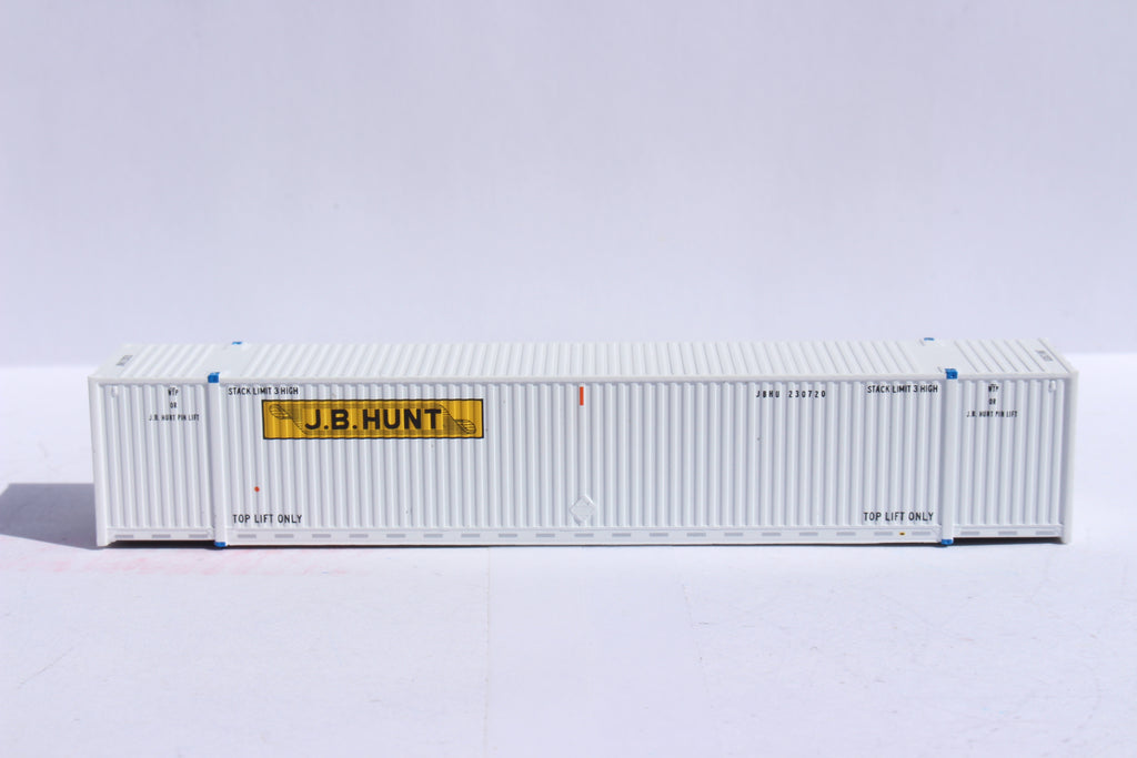 JTC Model Trains 537111 N JB Hunt 53' High Cube Corrugated Container (Pack of 6)