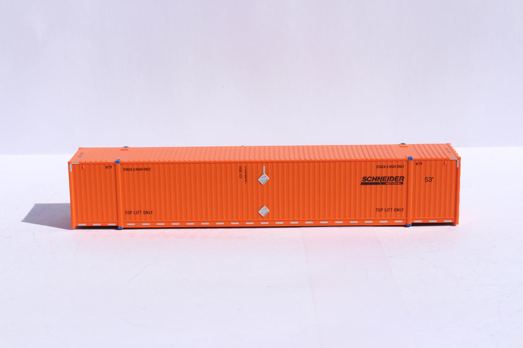 JTC Model Trains 537153 N Schneider 53' High Cube Container (Set of 6)