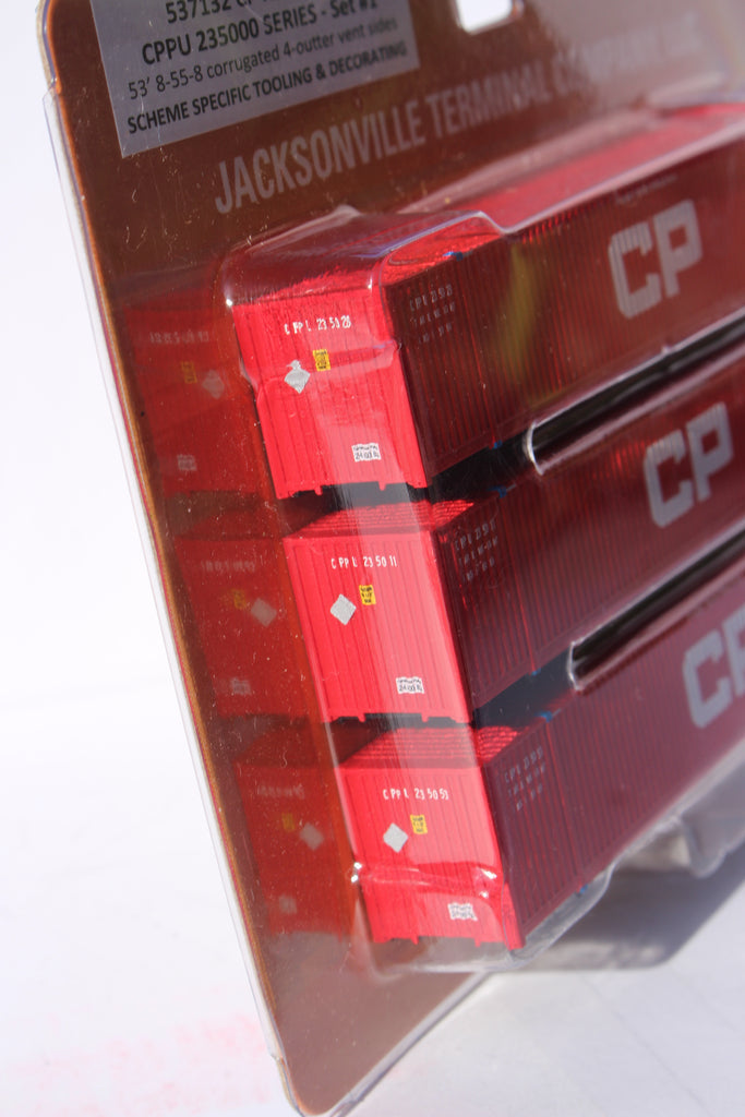 JTC Model Trains 537132 N CP 53' High Cube Container Set #1 (Set of 3)