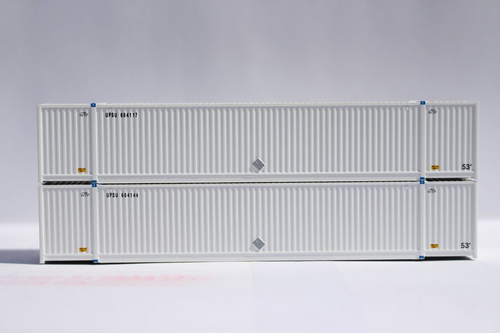 JTC Model Trains 537060 N UPS 53' High Cube 8-55-8 Container Set #4 (Set of 2)