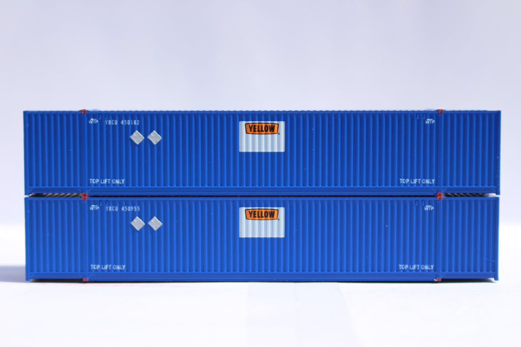 JTC Model Trains 537105 N Yellow 8-55-8 Corrugated Container Set #2