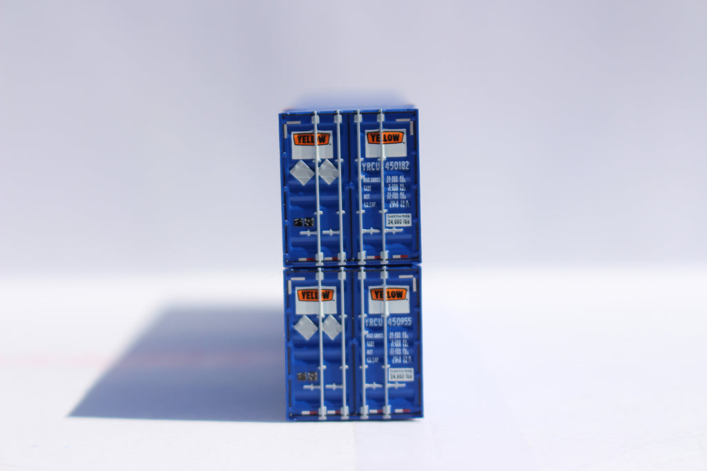 JTC Model Trains 537105 N Yellow 8-55-8 Corrugated Container Set #2