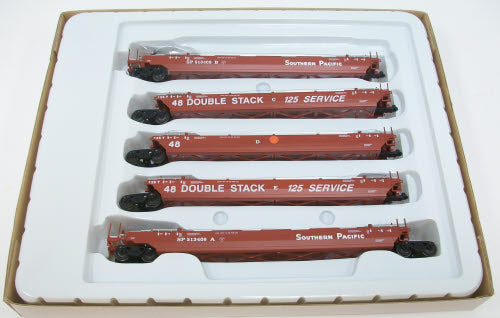 Con-Cor 0001-001952 Trailer Train Twin Stack Container Cars #513421 (Set of 5)