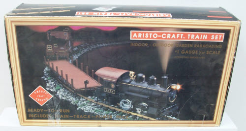 Aristo-Craft 28009 Santa Fe 0-4-0 G Gauge Steam Freight Starter Train Set