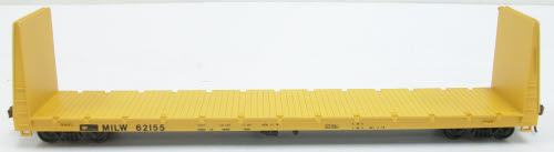 Roundhouse 1307 HO Scale 60'''' Milwaukee Bulkhead Flatcar