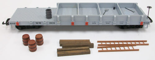 USA Trains R1820 G Maintenance of Way Work Flat Car with Load